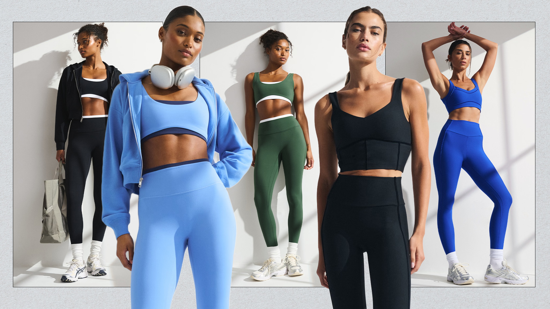 Collage Image of Activewear Sets From Abercrombie &amp; Fitch
