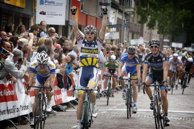 The early break just barely held off the peloton with Pim Ligthart (Vacansoleil-DCM) taking the win from his three breakaway companions