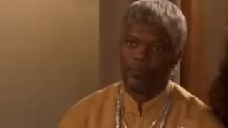 Samuel L. Jackson with white hair in The Great White Hype