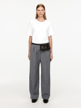 Low-Waist Flannel Trousers