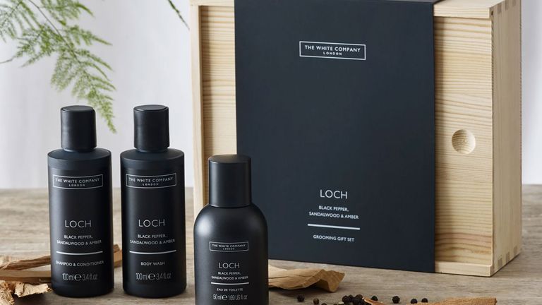 Father's Day gift idea – Loch Grooming Gift Set on display with box