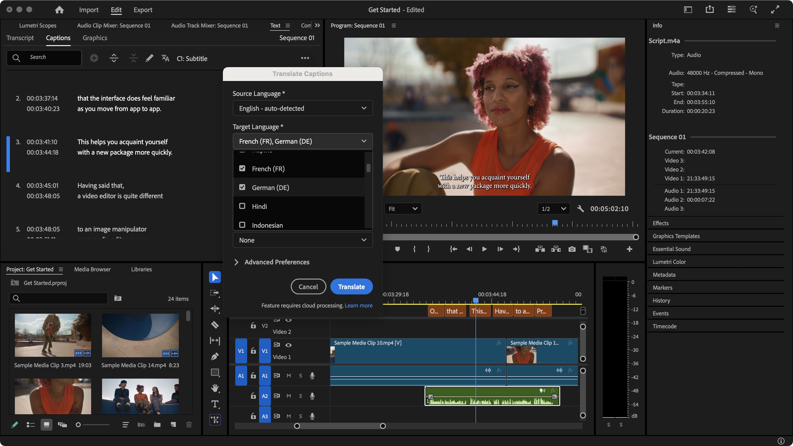 Adobe Premiere Pro during our review
