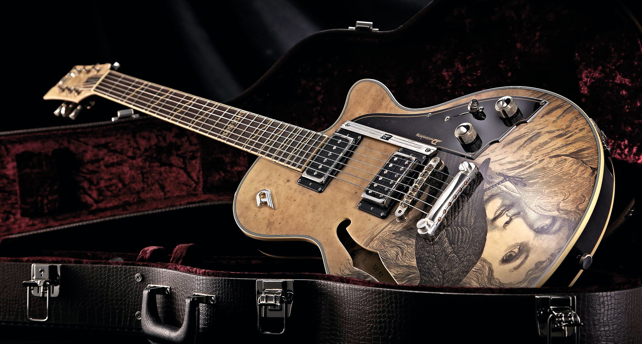 The Duesenberg Blackbird Dave Stewart Signature: &amp;ldquo;Only 52 of these guitars were made,&amp;rdquo; says tech Jesse Samler. &amp;ldquo;Only one of these guitars has a vibrato system built into it &amp;ndash; and that is Dave&amp;rsquo;s personal guitar. It has a beautiful tone&amp;rdquo;