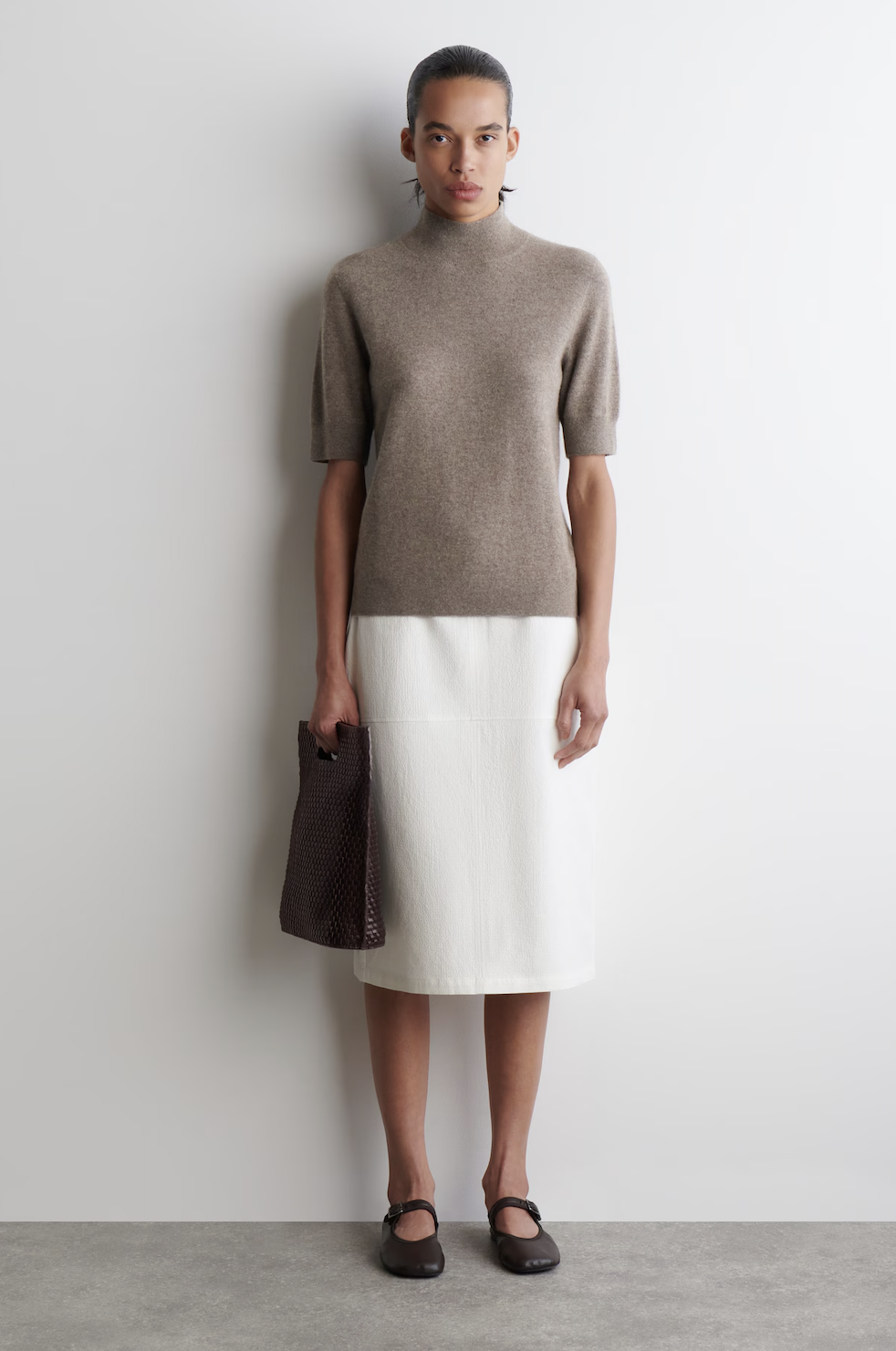 Image of the COS COTTON PENCIL SKIRT.