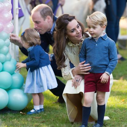 victoria, bc september 29 no uk sales for 28 days prince william, duke of cambridge, catherine, duchess of cambridge, prince george of cambridge and princess charlotte of cambridge attend a children's party for military families during the royal tour of canada on september 29, 2016 in victoria, canada photo by poolsam husseinwireimage