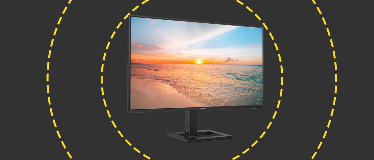 The Philips 27E1N1600AE monitor on the ITPro background