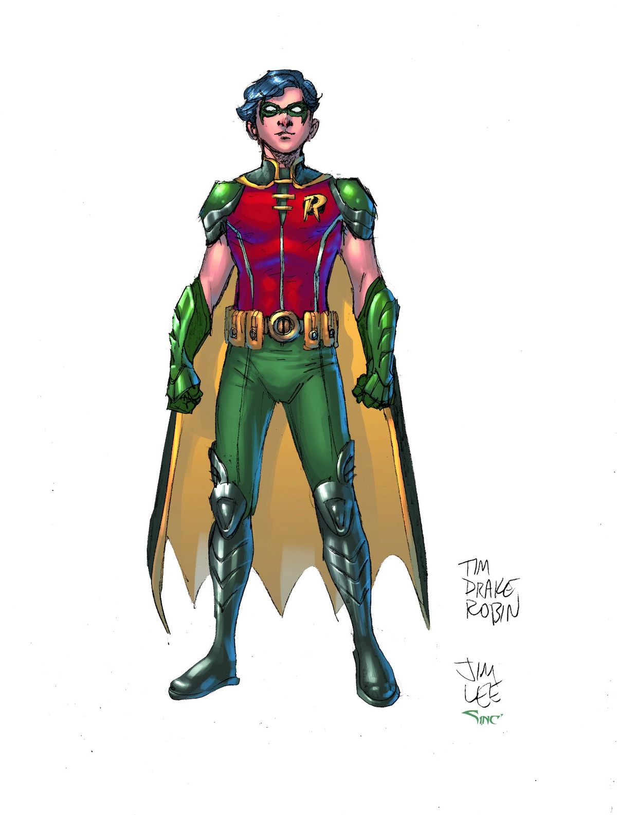 Gotham Knights Robin character design by Jim Lee