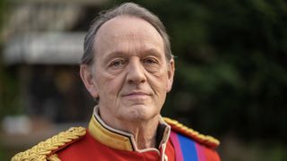 Kevin Whately in a red military jacket in Midsomer Murders