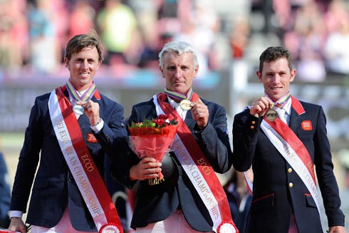 The 2013 European showjumping individual medal ceremony
