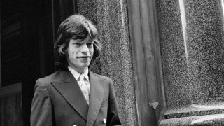 Mick Jagger leaving his solicitor's office on London