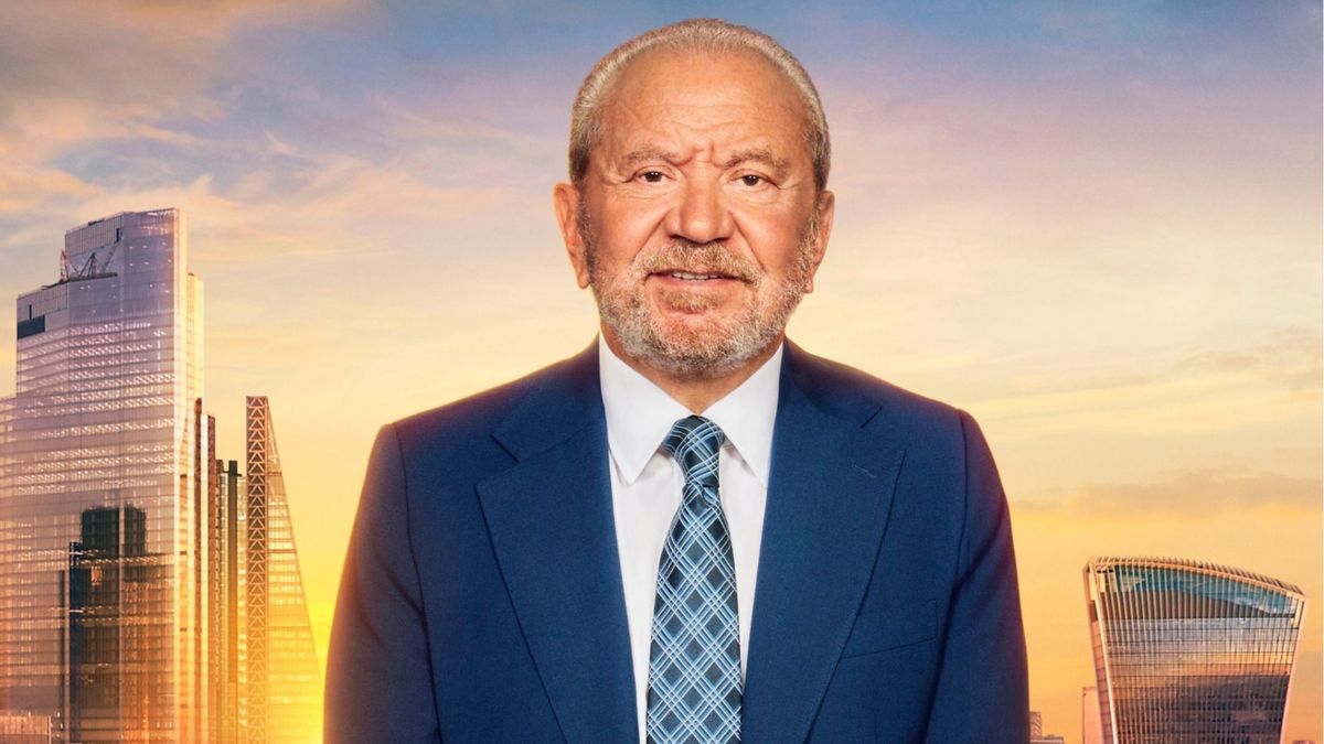 Lord Alan Sugar from The Apprentice with the City of London in the background