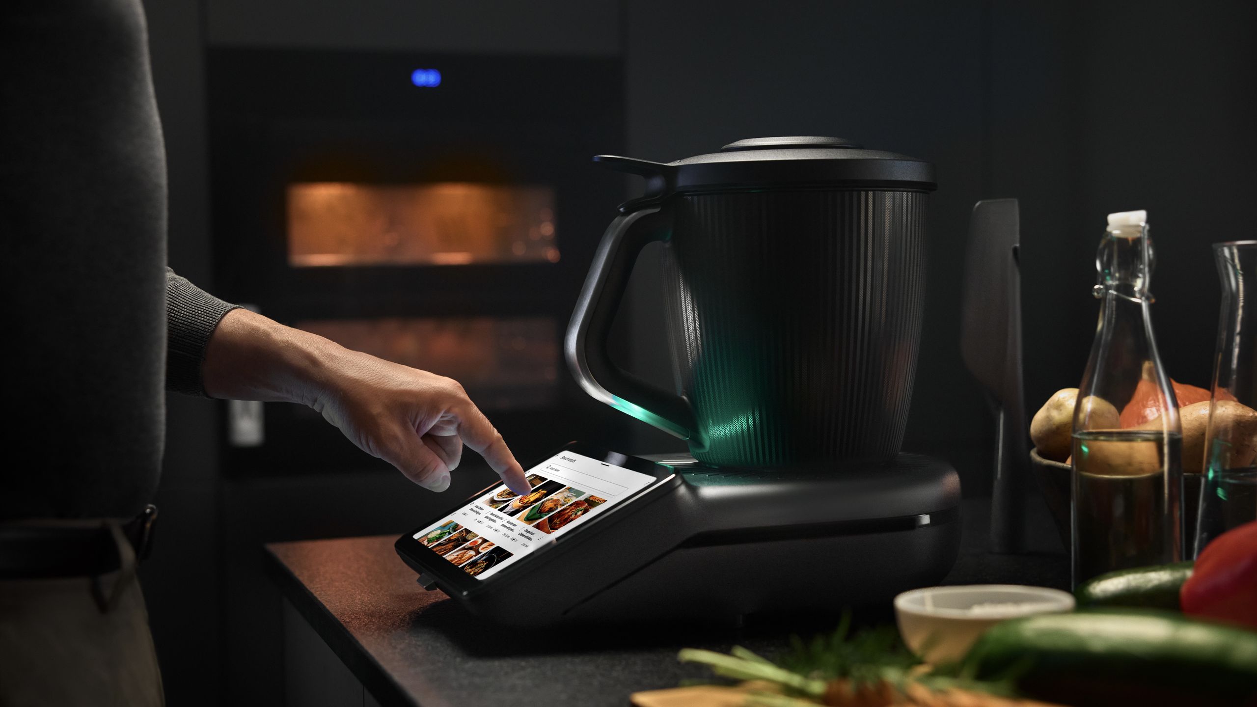 This smart multi-cooker has an integrated 10-inch touchscreen display ...