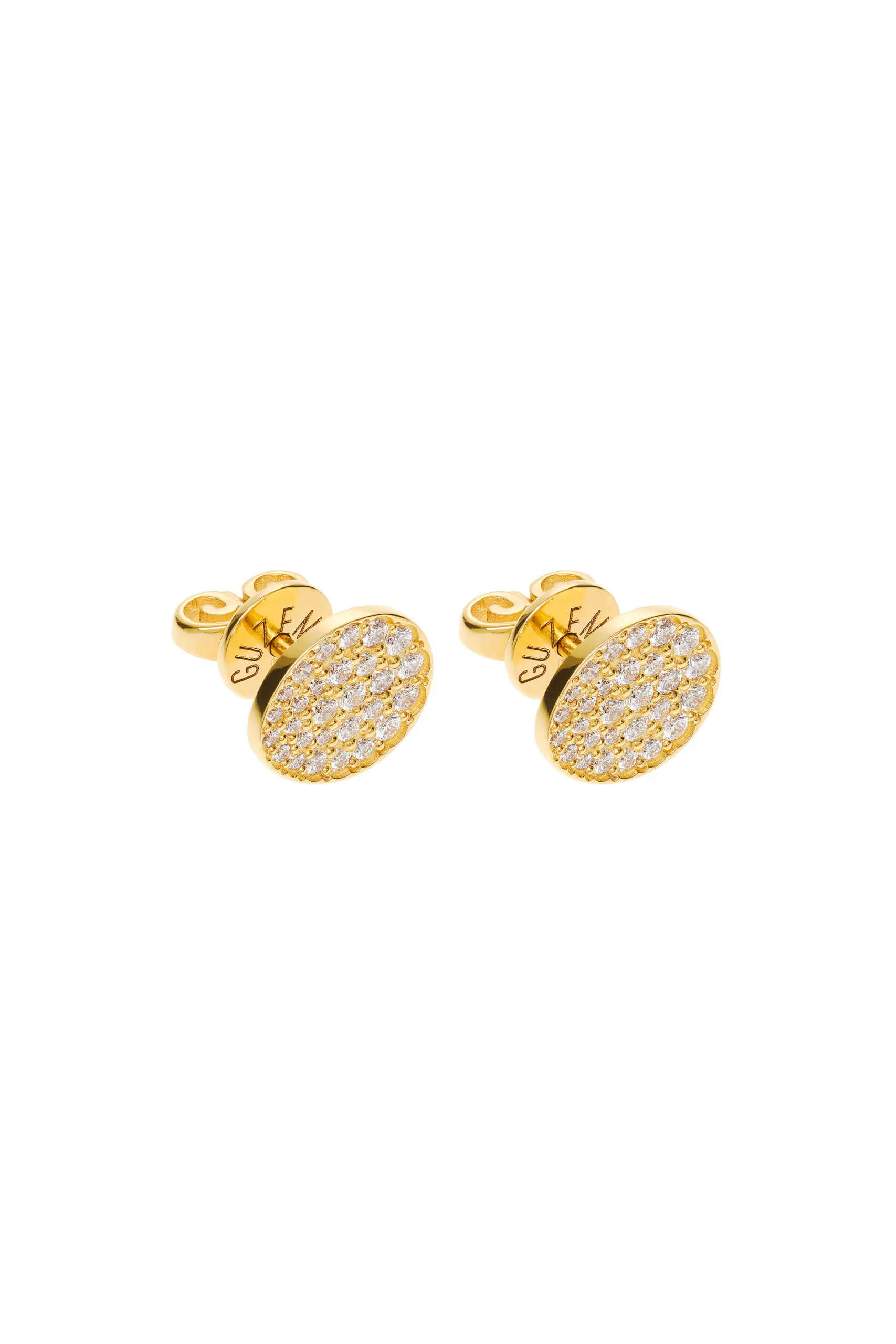 Flats Earrings, Diamonds, Yellow Gold
