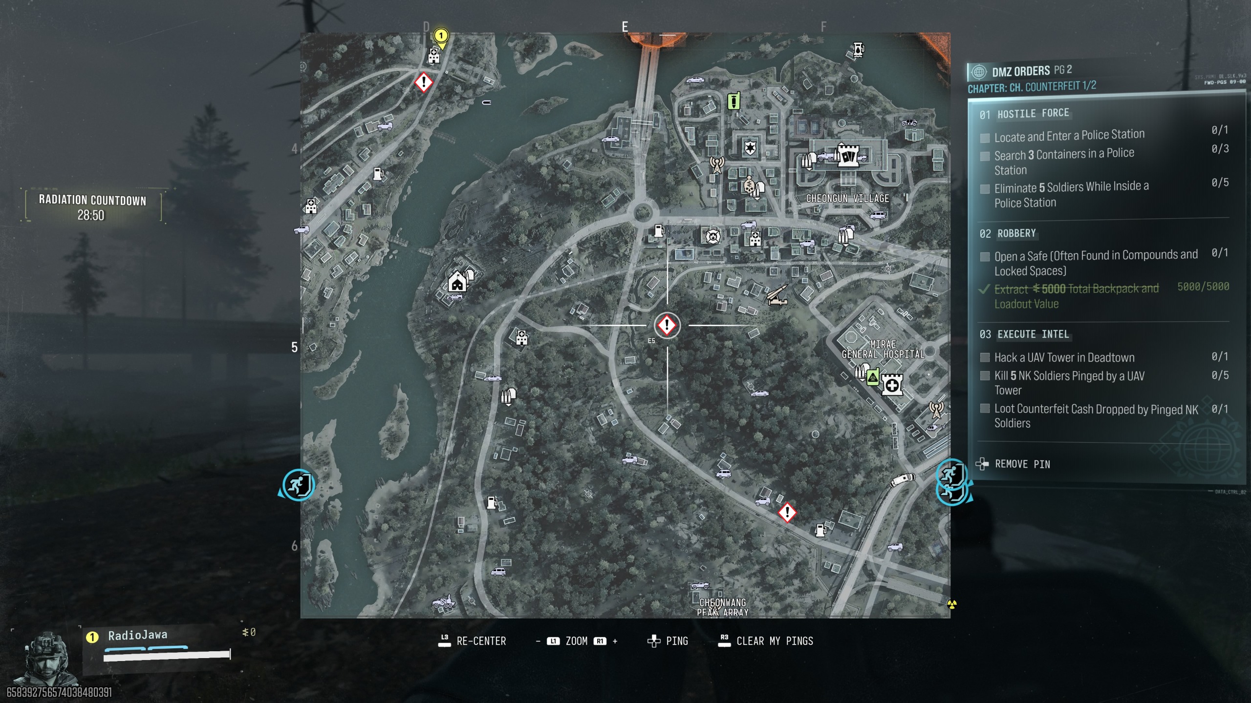 Radio tower locations in DMZ