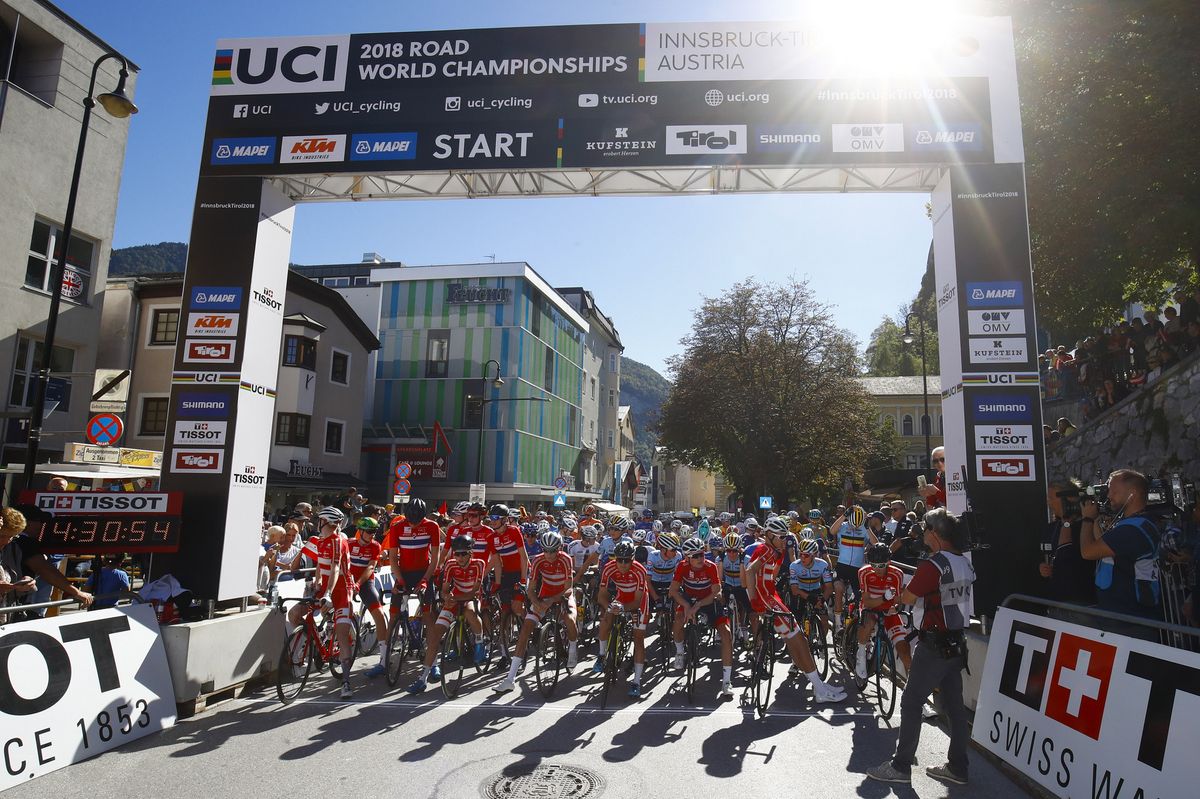 The junior men's road race at the World Championships in Innsbruck