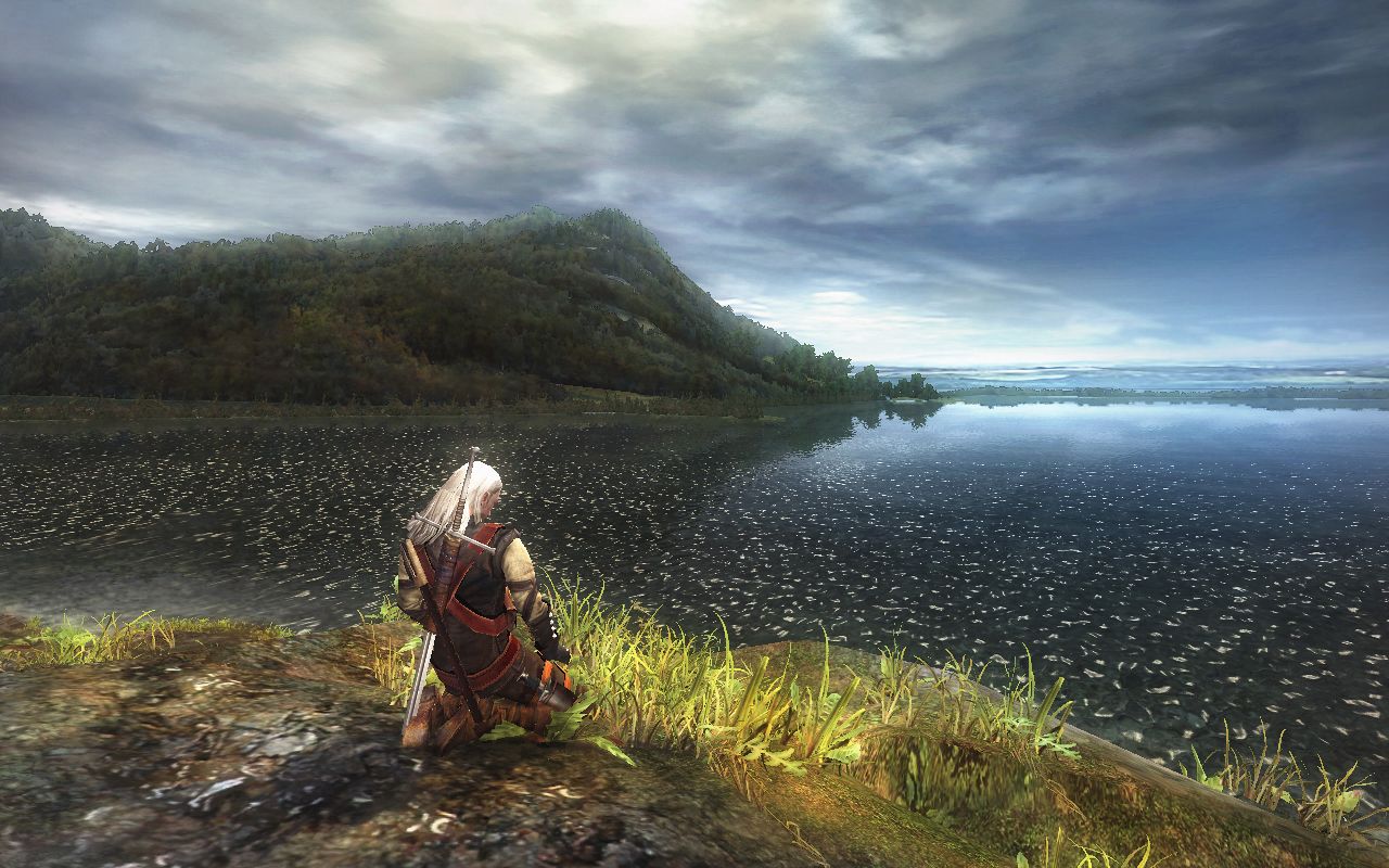 Geralt meditating