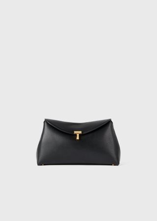 T-Lock Leather Clutch Black