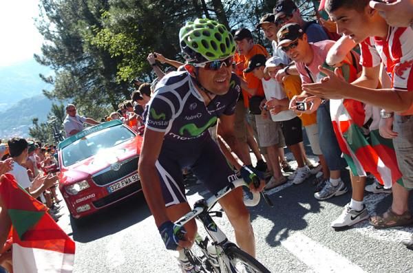 Marzio Bruseghin (Movistar Team) on his way to second place