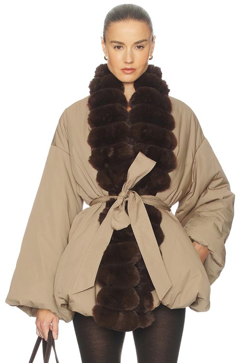 Bubble Puffer With Faux Fur