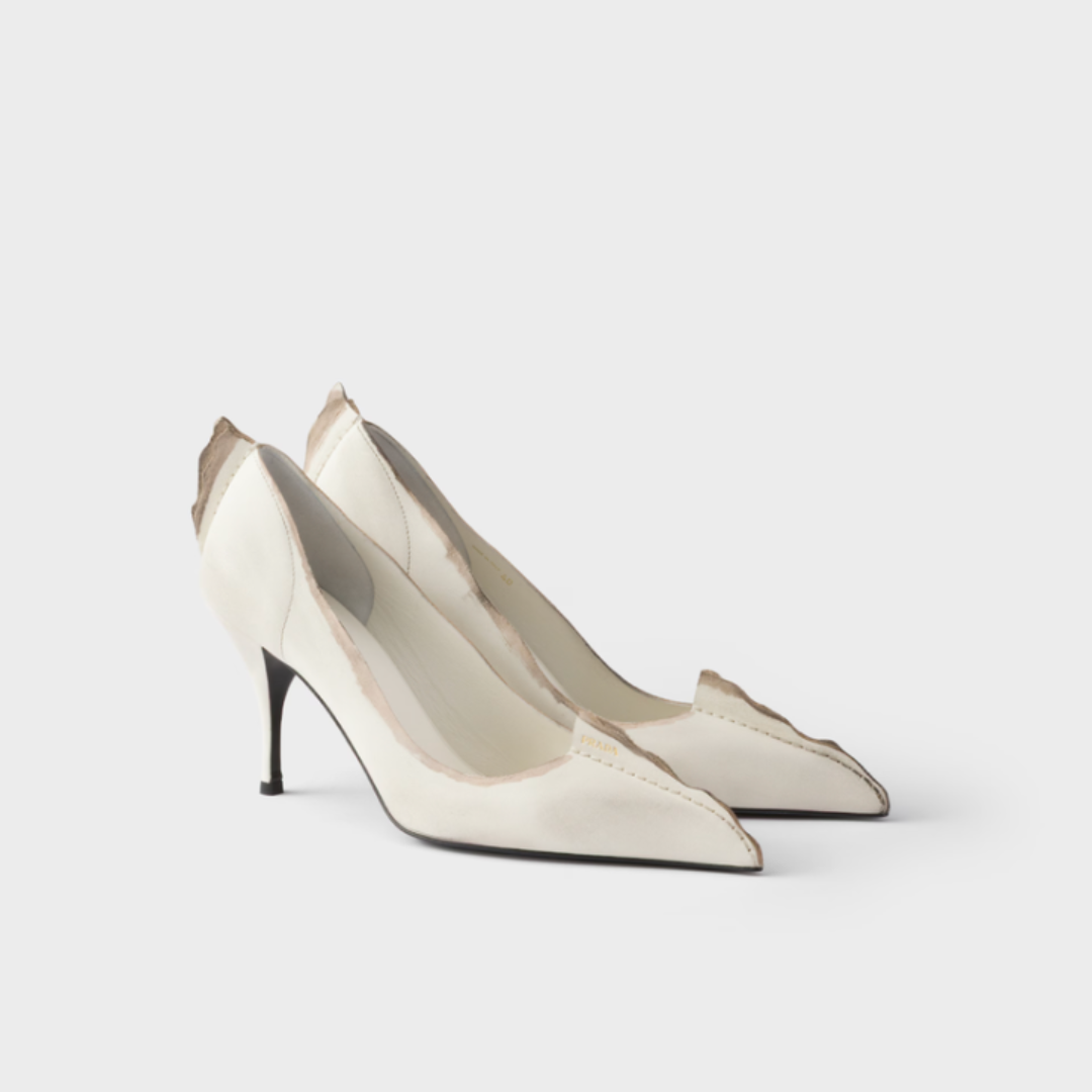 PRADA, Antiqued Leather Pumps