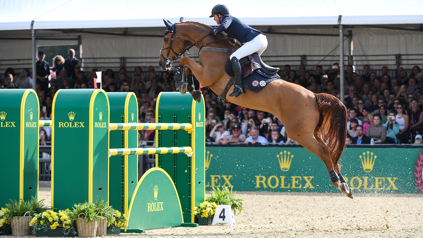 Ben Maher riding Explosion W in CSI5* Rolex Grand Prix during the Royal Windsor Horse Show