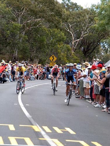 After ascending a gruelling climb KOM winner for stage 5 goes to Alberto Contador of Liberty Seguros