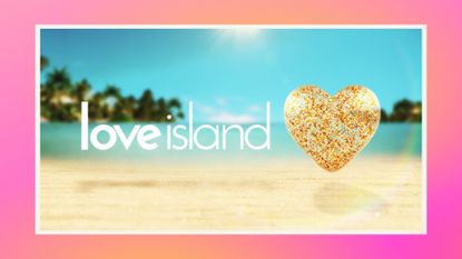 Love Island logo on a pink and orange background