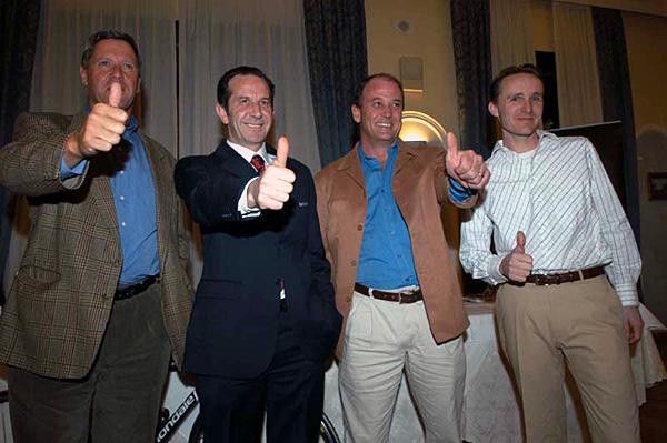 Claudio Corti and the other directors give the thumbs up