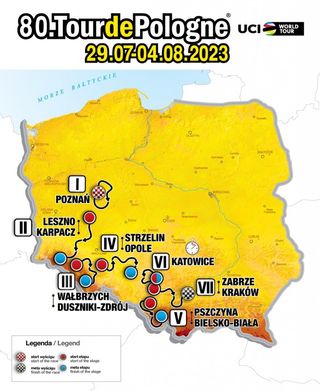 Tour de Pologne 2023 race route