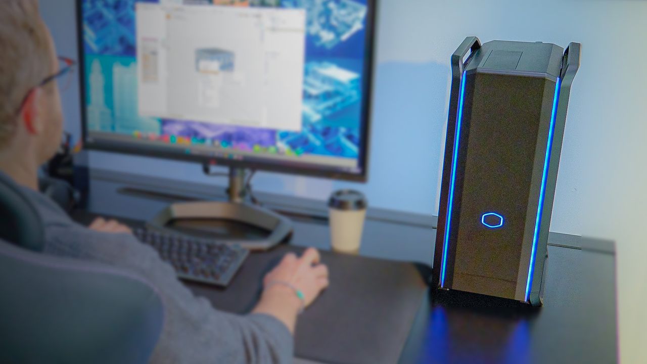 The Cooler Master Cooling X gaming PC in situ.