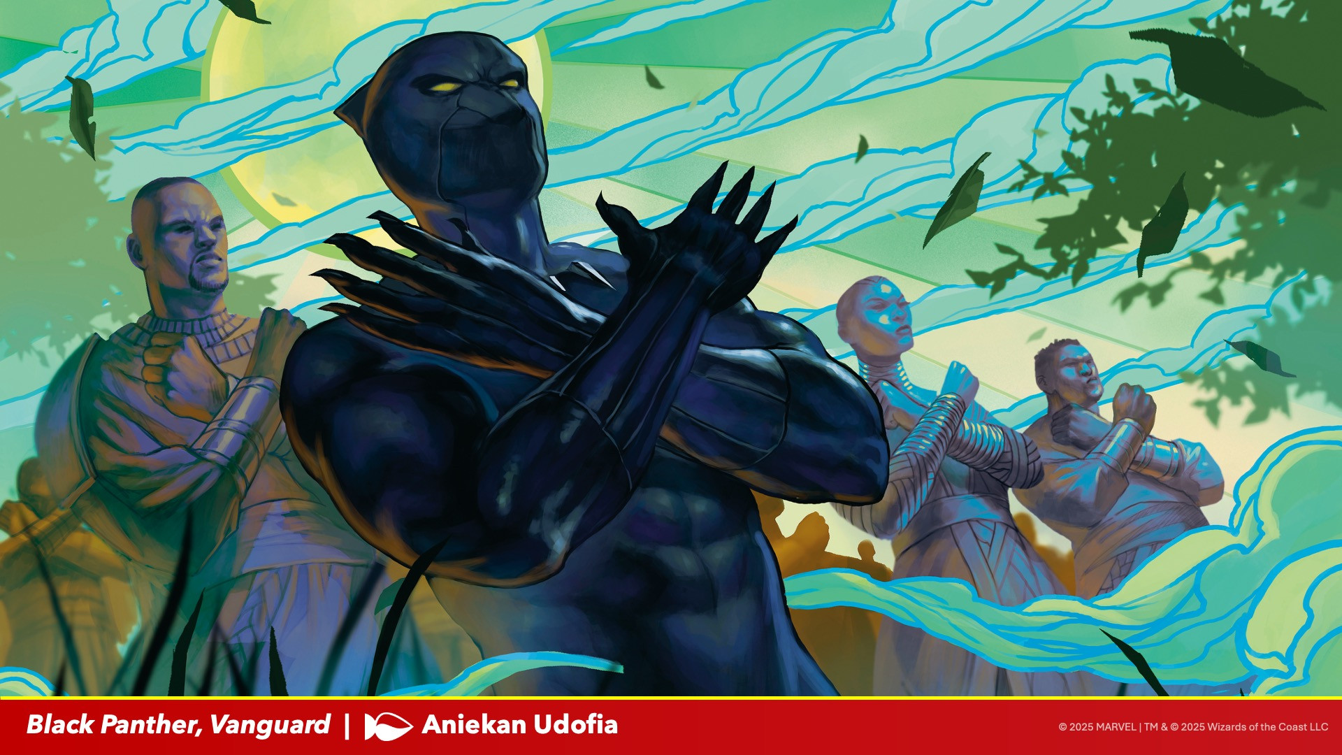 MTG Marvel Super Heroes artwork featuring Black Panther in Wakanda