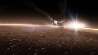 SpaceX's Red Dragon capsule would be equipped with landing thrusters to cushion its descent to the Martian surface. SpaceX's manned version of Dragon will use the company's SuperDraco thrusters as emergency abort engines. The company has said the SuperDra