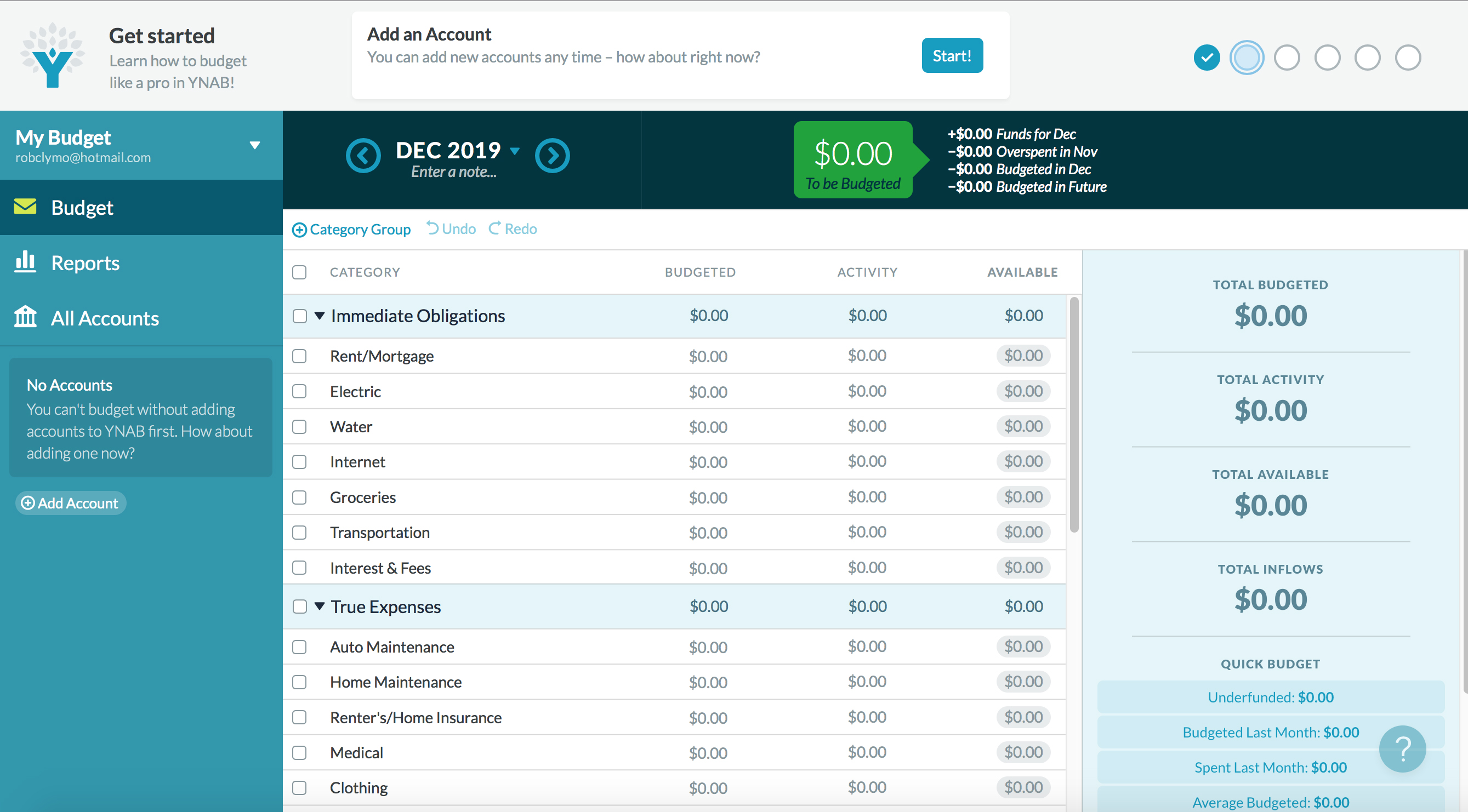 Nick true ynab