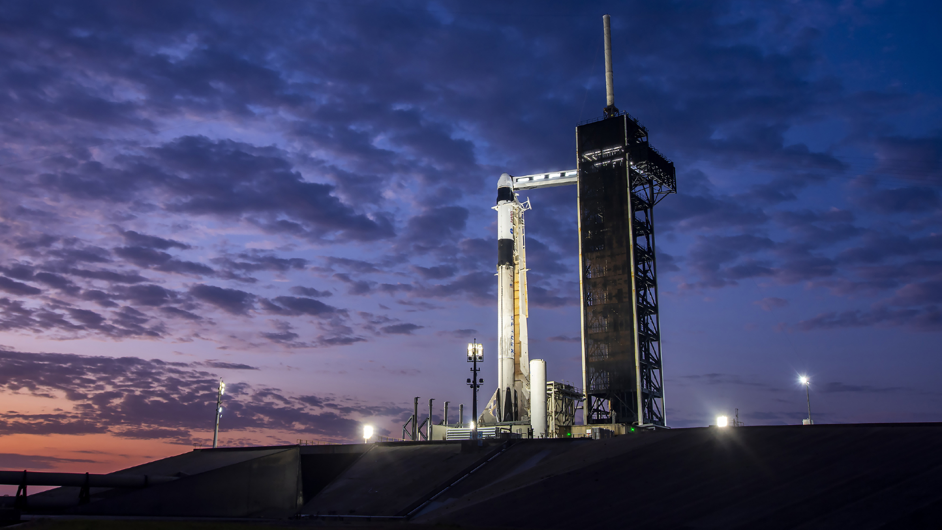 SpaceX Dragon meets sunrise at launch pad for Crew-10 flight  | Space photo of the day March 11, 2025