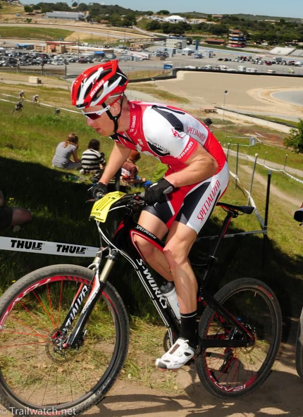 Max Plaxton (Specialized) follows his teammate's wheel