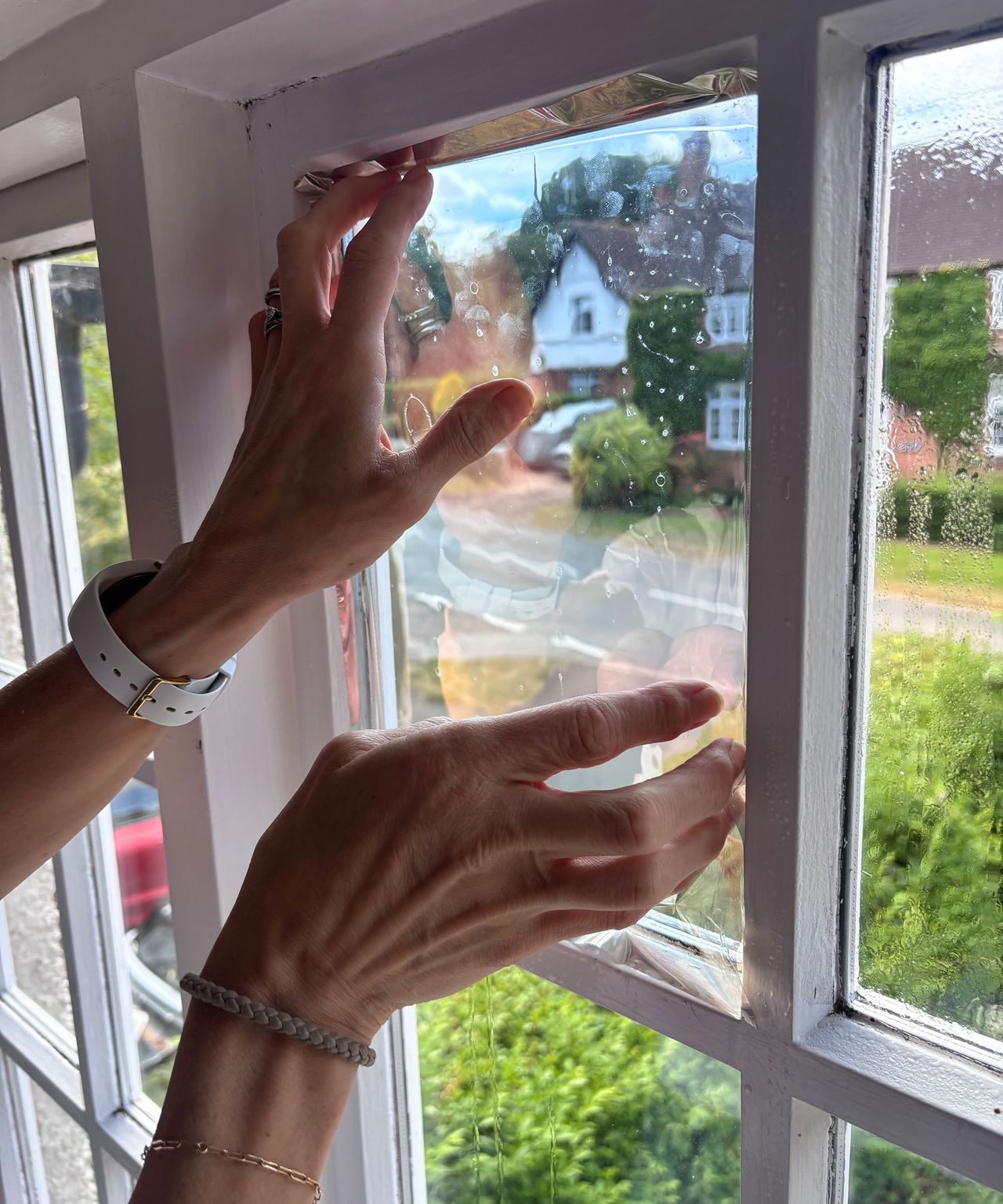applying solar control window film
