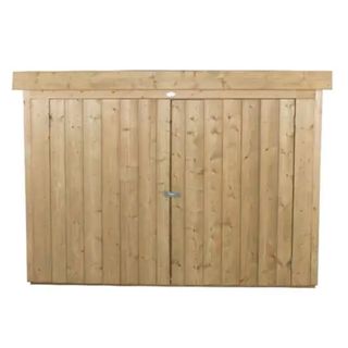 Large Double Door Pent Wooden Garden Storage