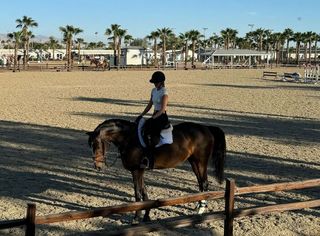 A photo of Kendall Jenner going horseback riding on her birthday.