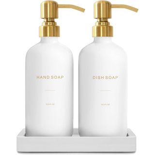 Gold Soap Dispenser Set