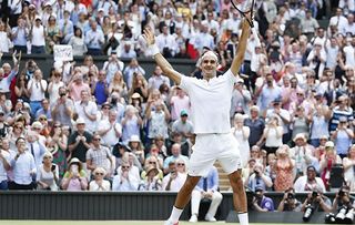 Roger Federer at Wimbledon finals 2017