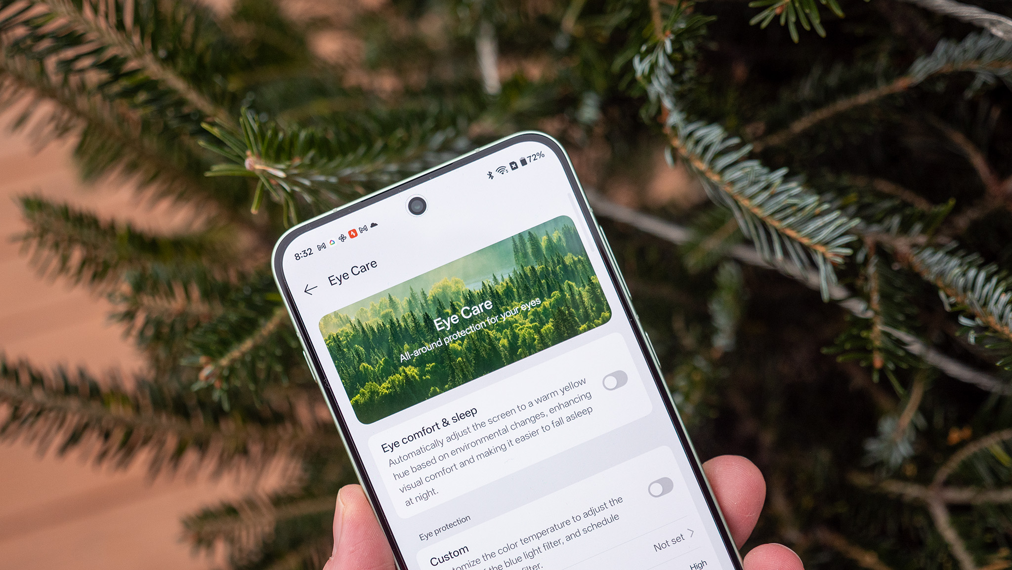 The eye care features on the OnePlus 15R