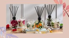 New Aldi scented candles and diffuser range of summer fruits and floral scents 