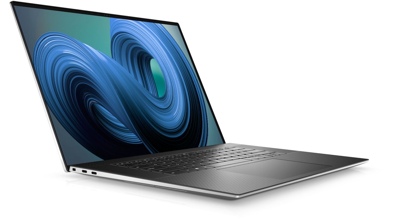 A Dell XPS 17 against a white background