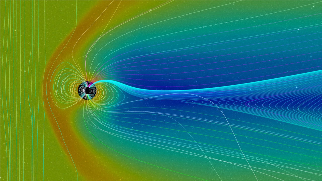 The magnetic field surrounding Earth is constantly fluctuating in strength.