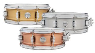 PDP Concept & Concept Select snares in brushed metal finishes