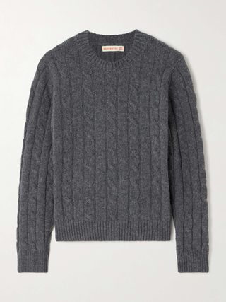 Cable-Knit Wool Sweater