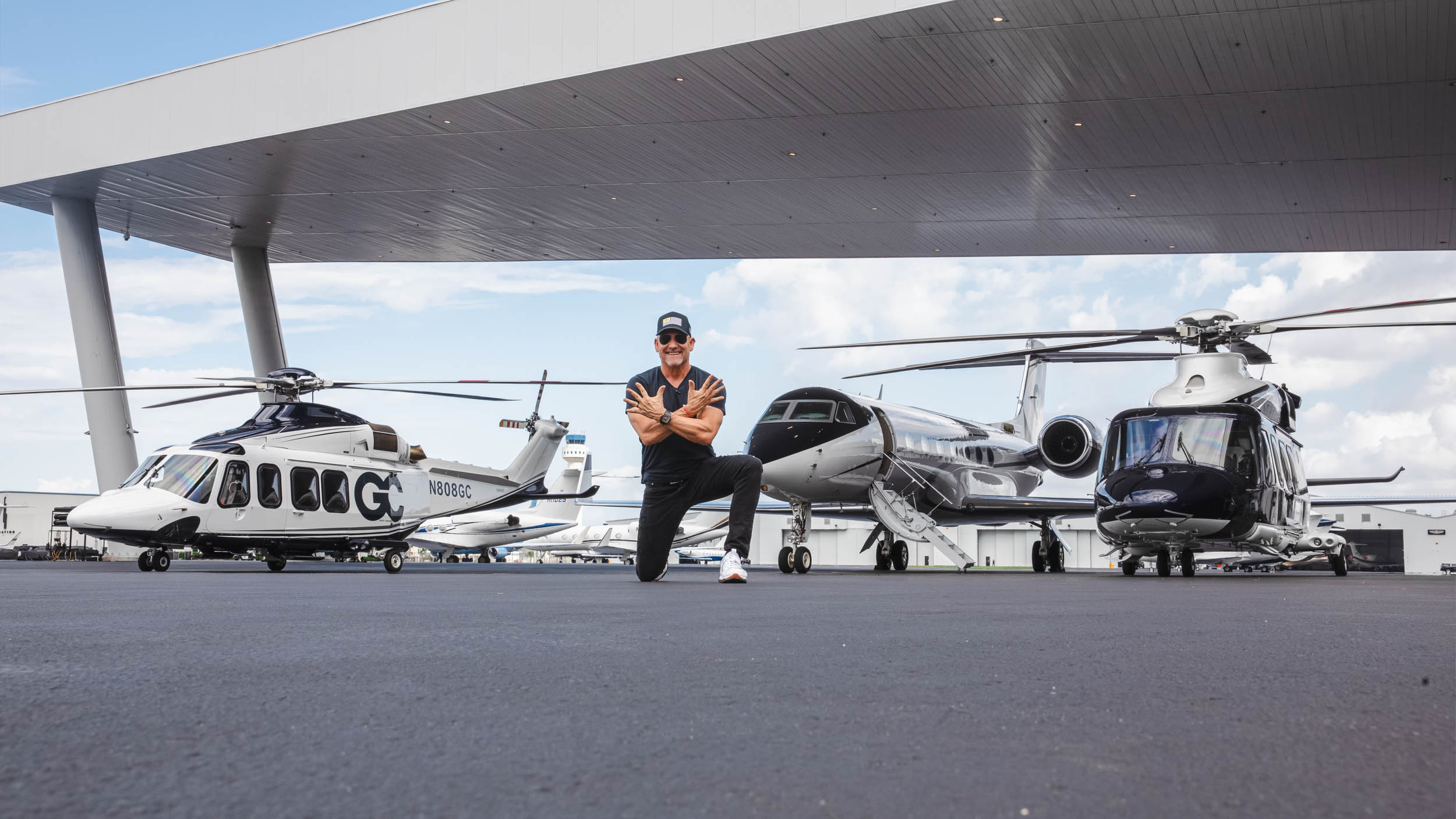 Grant Cardone at an airport