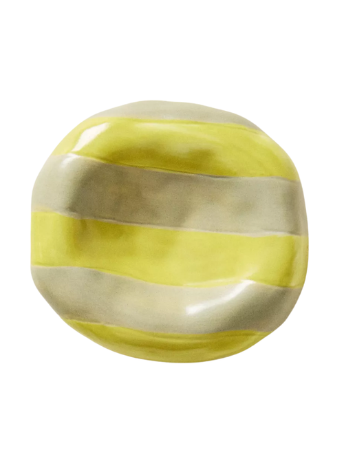 Maya Eline Leroy Striped Ceramic Trinket Dish