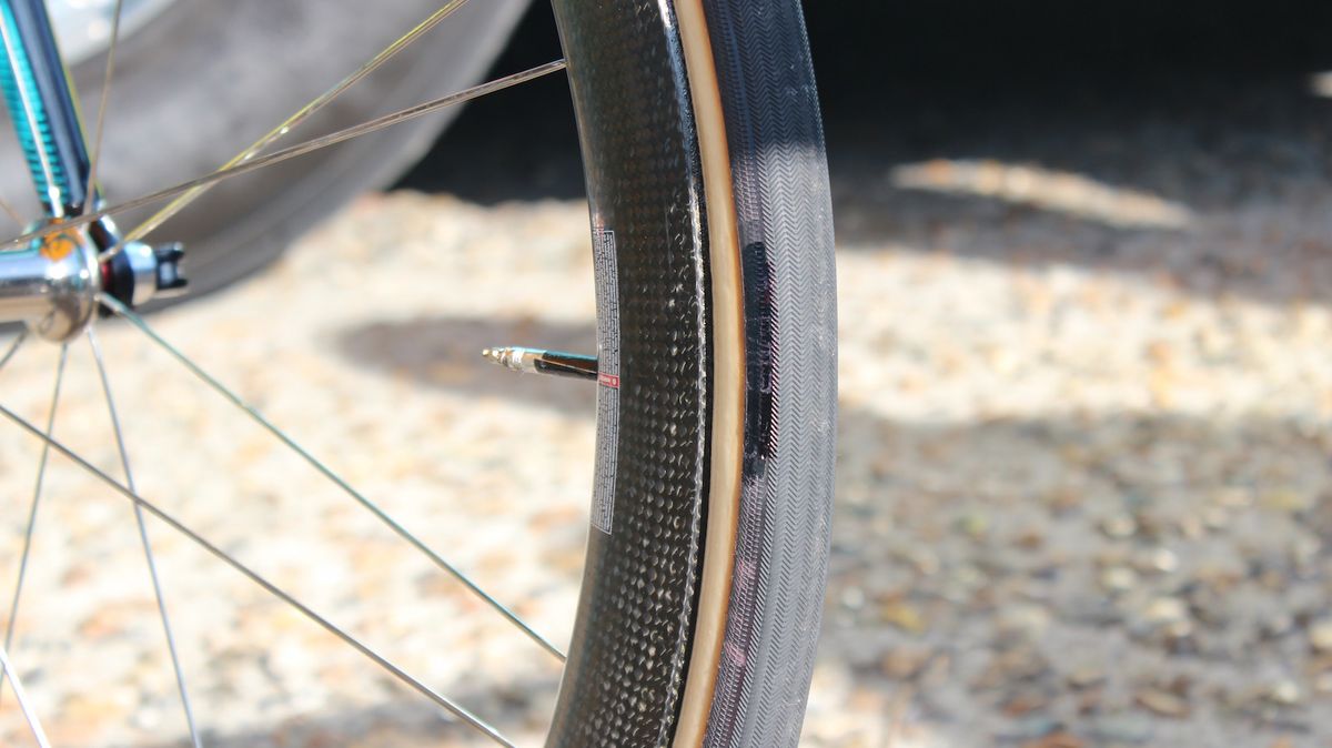 Astana ran FMB tubular tyres with the logos scribbled out so as not to conflict any sponsorship deals