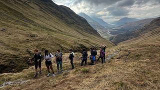 A group of women runners on the trail